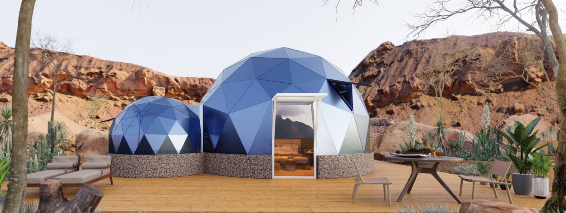 波密县球形智能光伏玻璃星空房